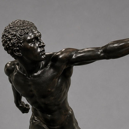 Escultura bronce del gladiador Borghese. Francia SXIX