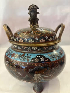 Par de cloissone Japoneses Meiji S XIX