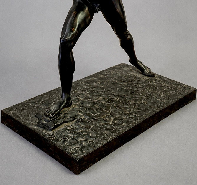 Escultura bronce del gladiador Borghese. Francia SXIX