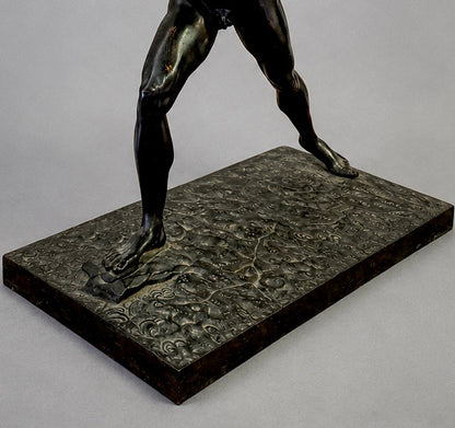 Escultura bronce del gladiador Borghese. Francia SXIX