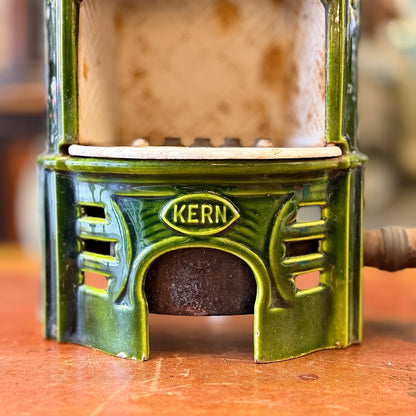 Estufa gas de fierro fundido Welsbach Kern inglesa Art-Nouveau. Inglaterra SXX