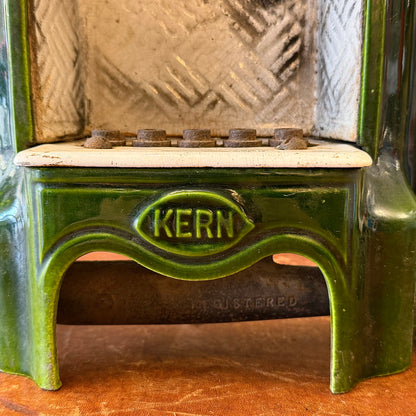 Estufa a gas de fierro fundido Art-deco Welsbach Kern. Inglaterra SXX