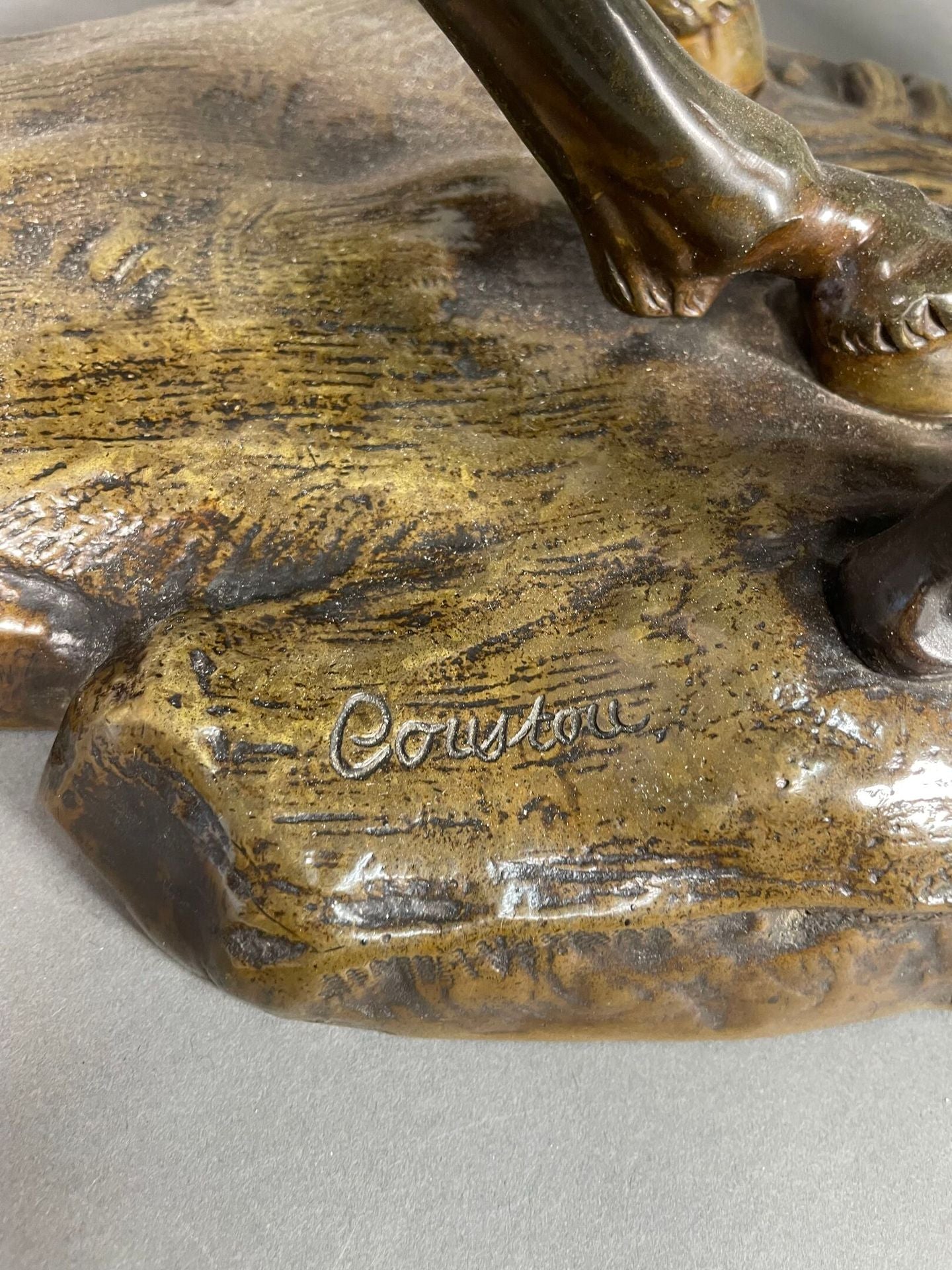 Magnifico par de caballos de bronce "Caballos de Marly". Francia SXIX