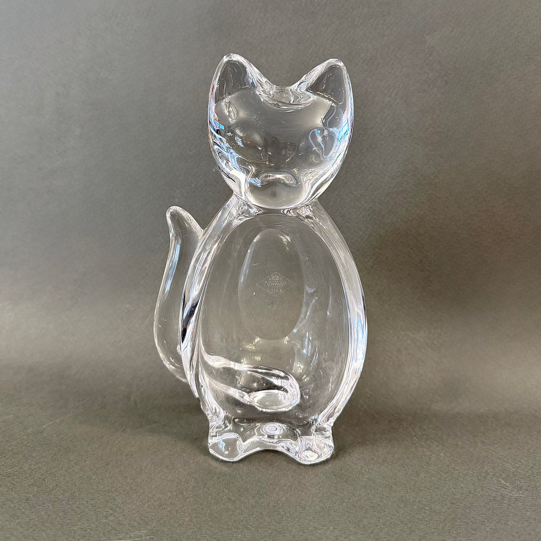 Gato de cristal francés Vannes-le-Chatel. Francia SXX