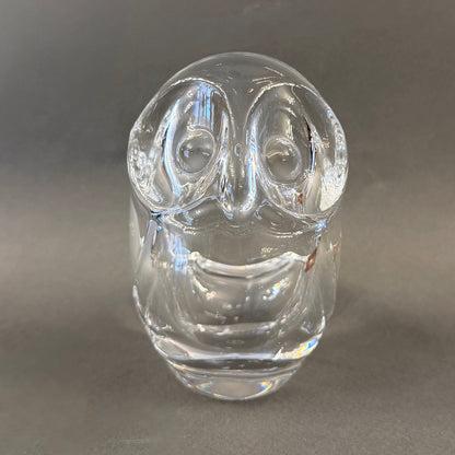 Búho de cristal francés Vannes-le-Chatel. Francia SXX