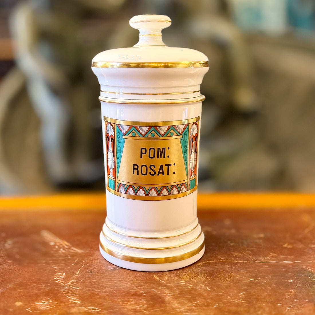 Juego de frascos de farmacia de porcelana Napoleón III. Francia SXIX
