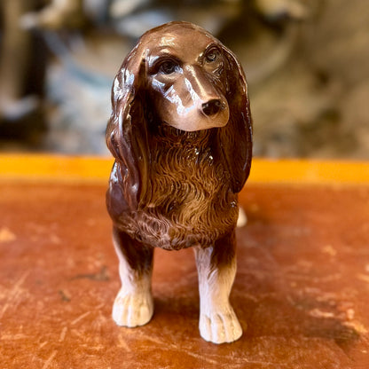 Figura perro Cocker Spaniel porcelana Alemana. Alemania SXX