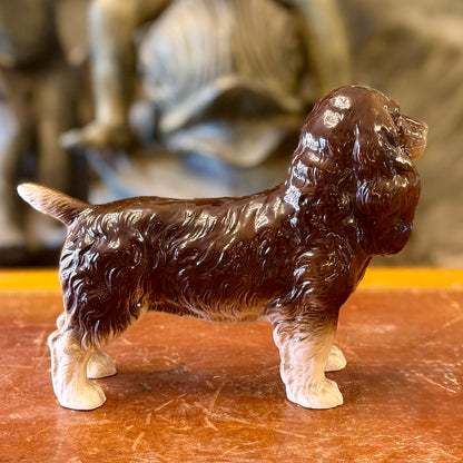 Figura perro Cocker Spaniel porcelana Alemana. Alemania SXX