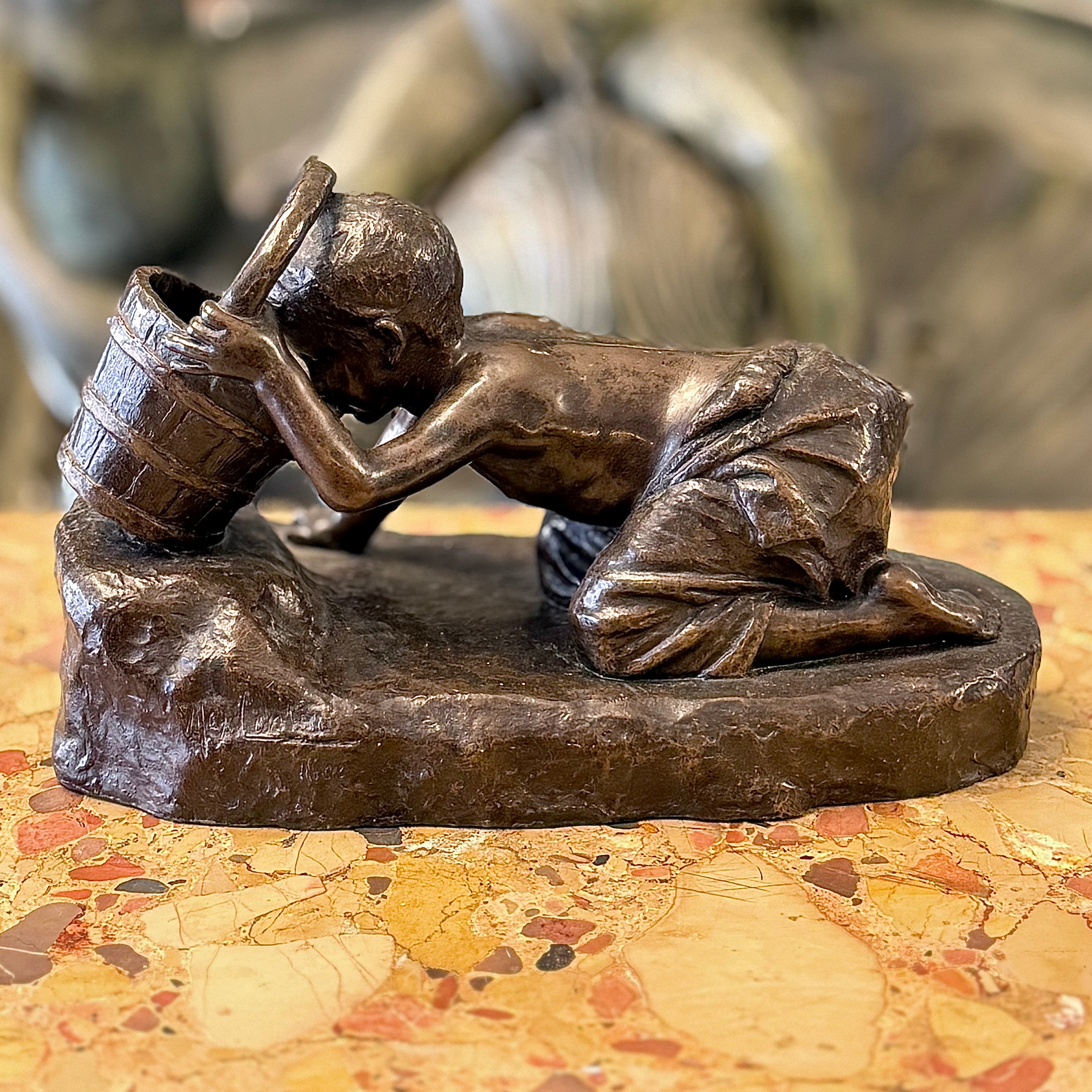 Escultura bronce italina Massimiliano Contini. Italia SXIX