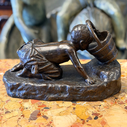 Escultura bronce italina Massimiliano Contini. Italia SXIX