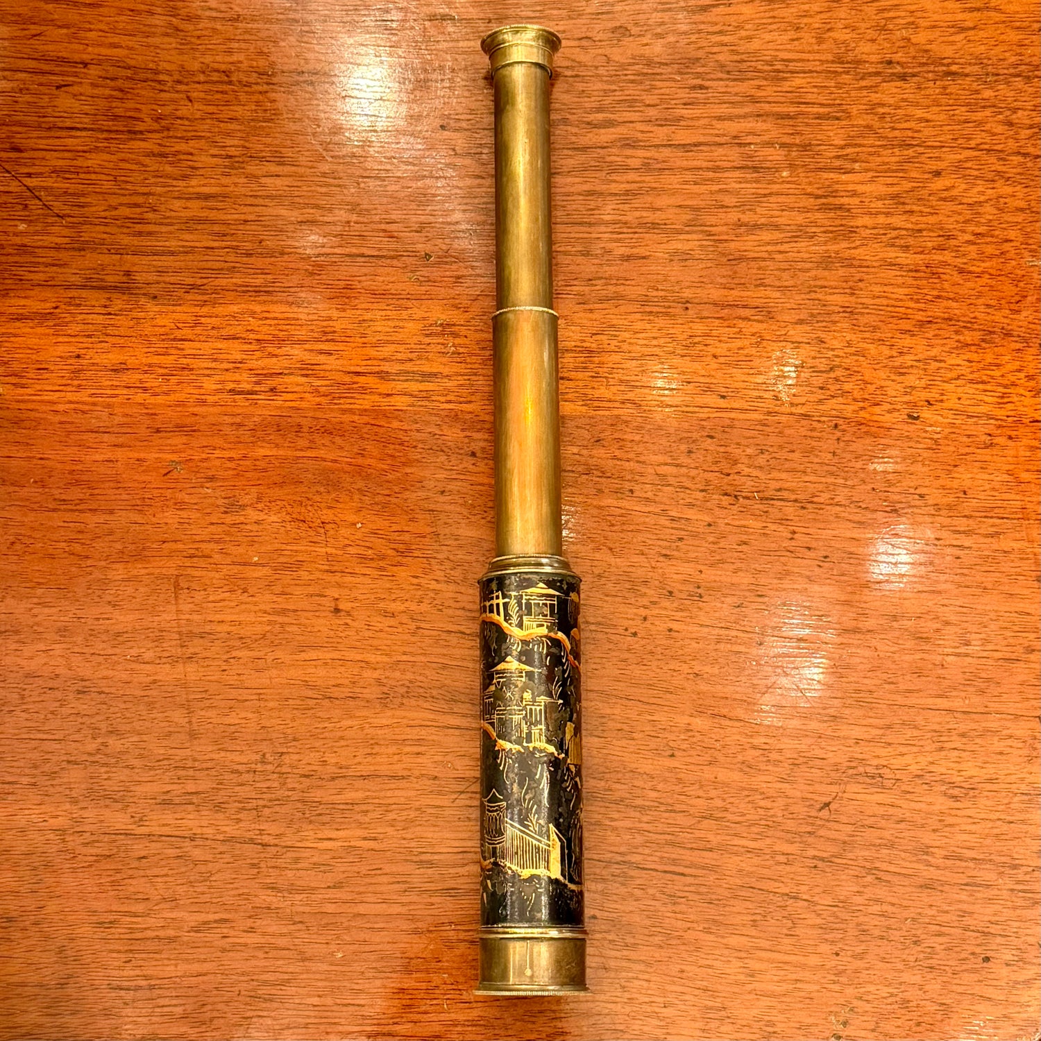 Catalejo francés chinoiserie época Napoleón III. Francia SXIX