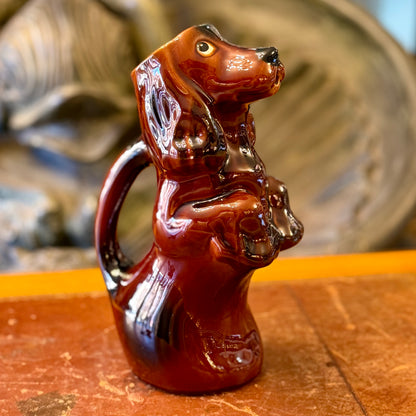 Jarra para vino francesa mayoloica Barbotin. Francia SXIX