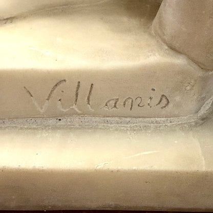 Escultura alabastro firmada Emmanuel Villanis (1858-1914). Francia SXIX