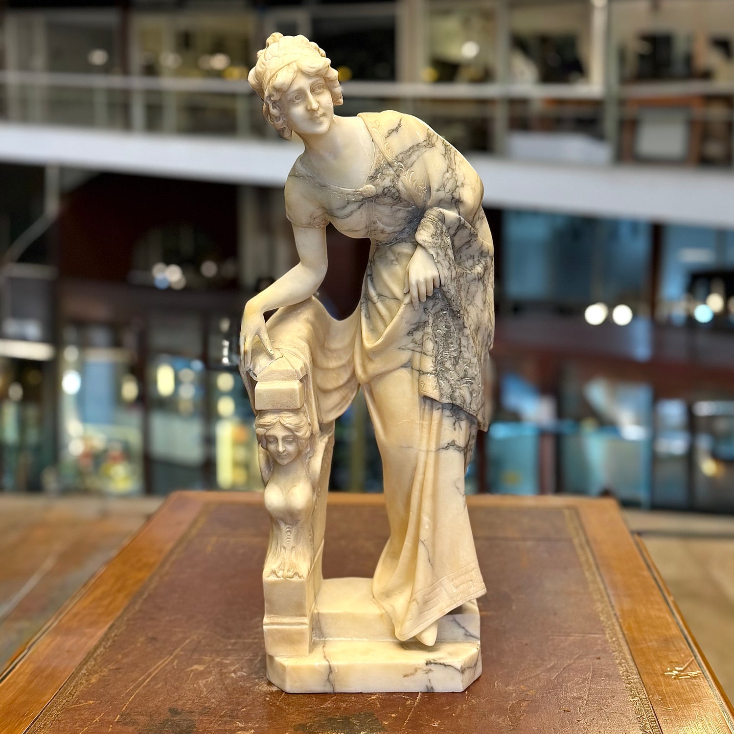 Escultura alabstro H. Borsotti Art-Deco. Italia SXX