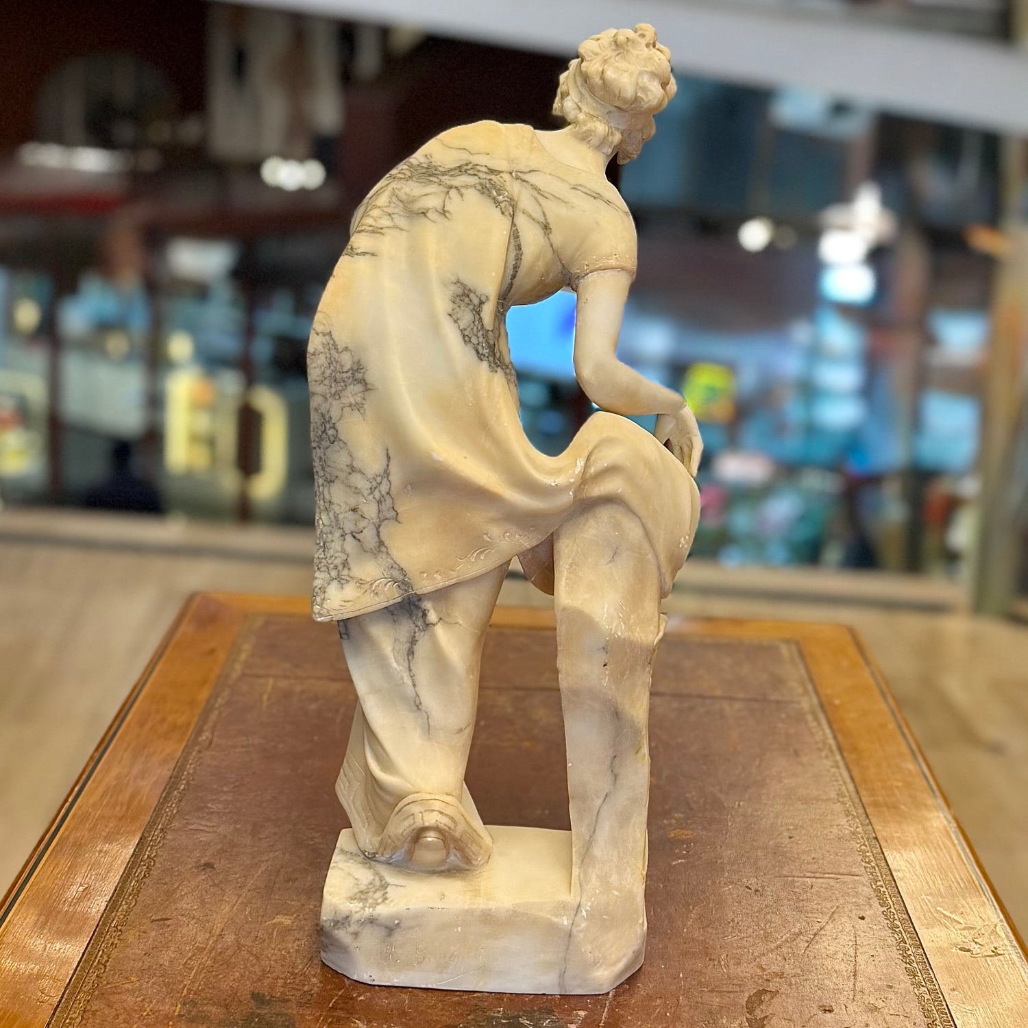 Escultura alabstro H. Borsotti Art-Deco. Italia SXX