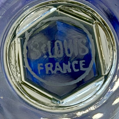 Juego de nueve copas Saint-Louis modelo Manhattan. Francia SXX