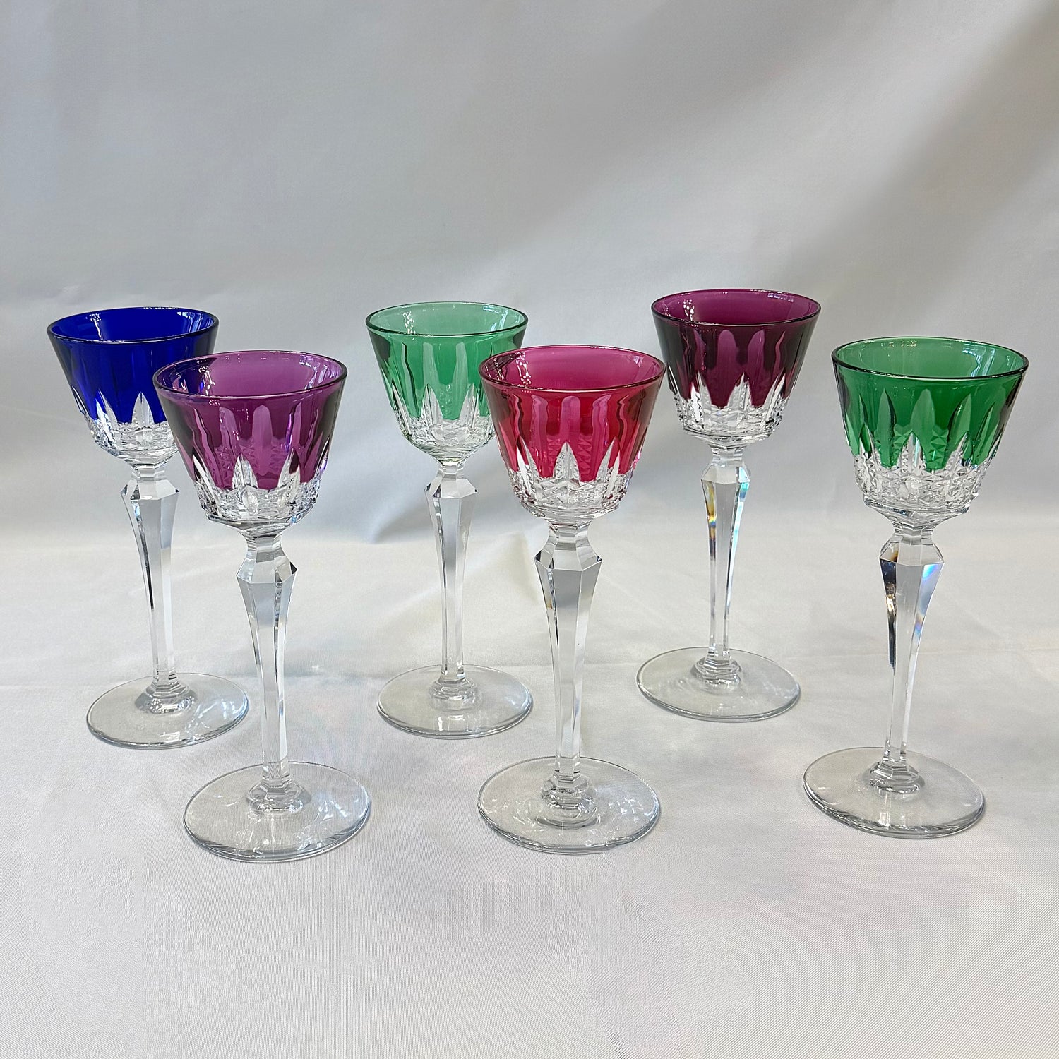 Juego de seis copas Baccarat modelo Vendome. Francia SXX