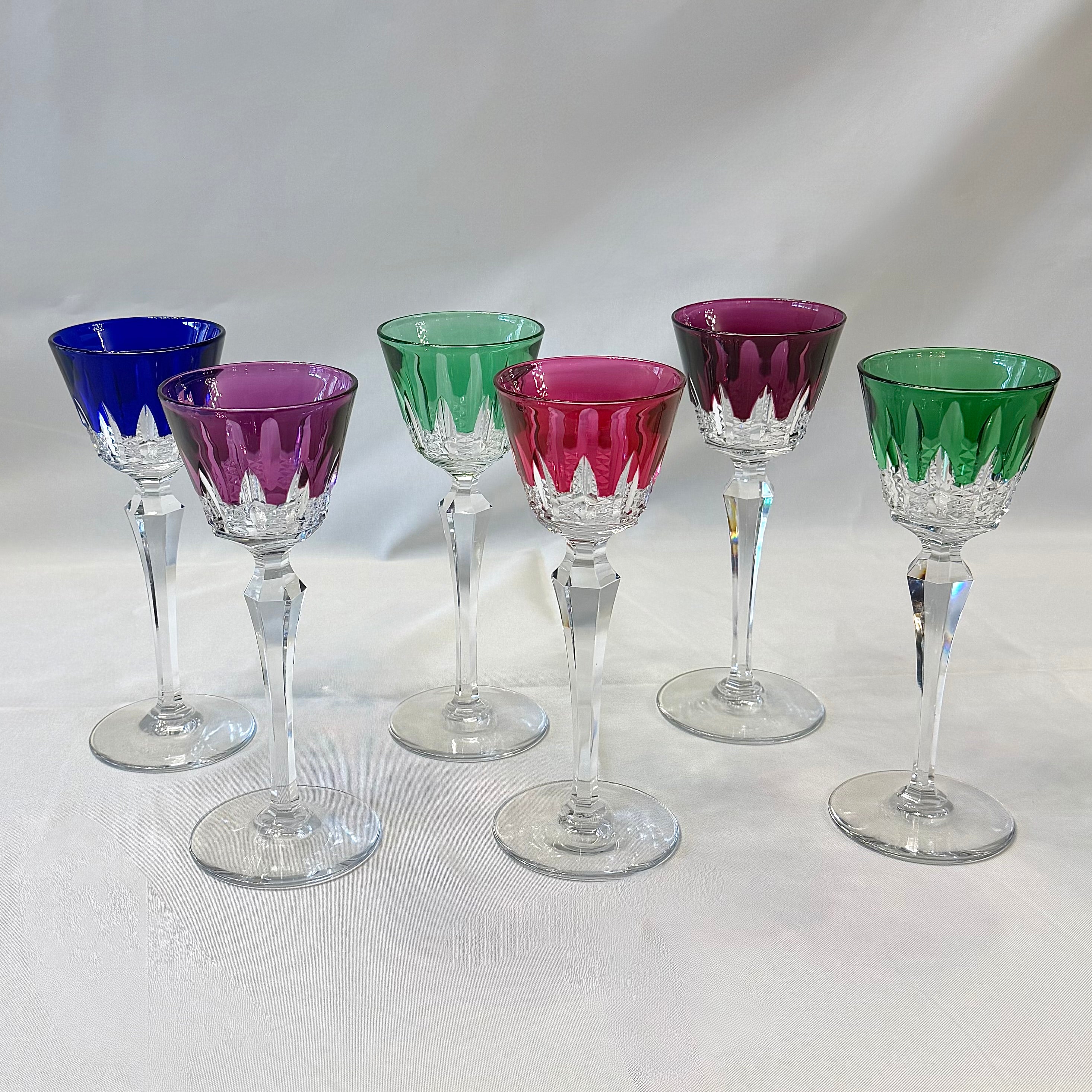 Juego de seis copas Baccarat modelo Vendome. Francia SXX