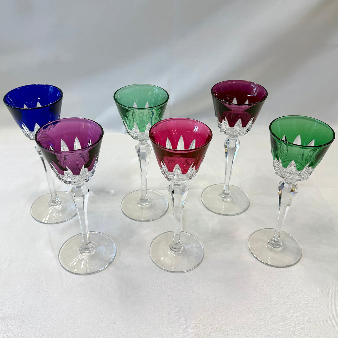Juego de seis copas Baccarat modelo Vendome. Francia SXX