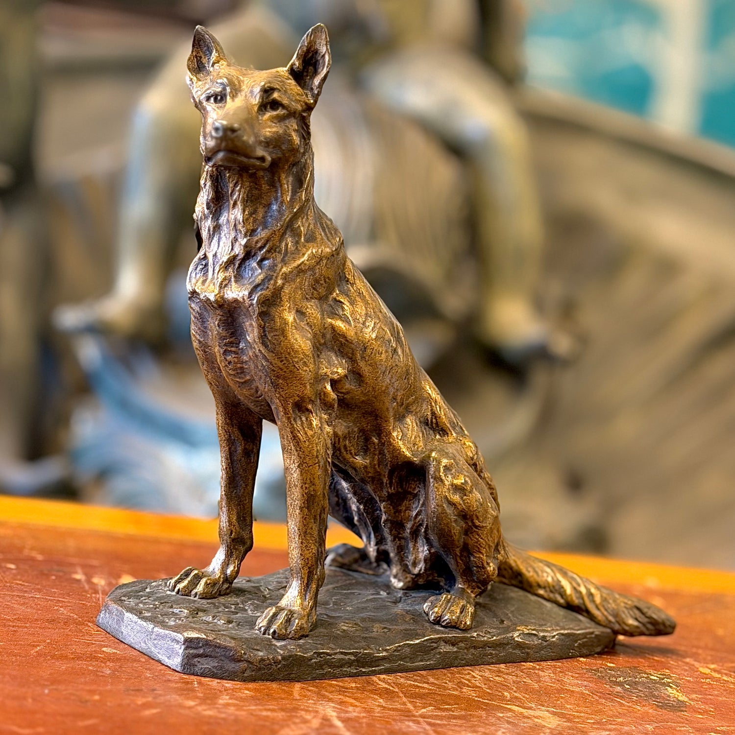 Escultura bronce perro guardián Albert Pierre Laplanche. Francia SXX