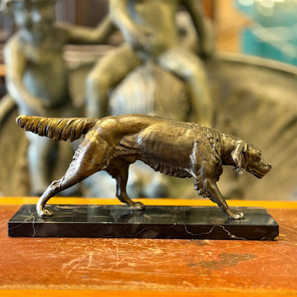 Escultura perro bronce Clovis Edmond Masson. Francia SXIX