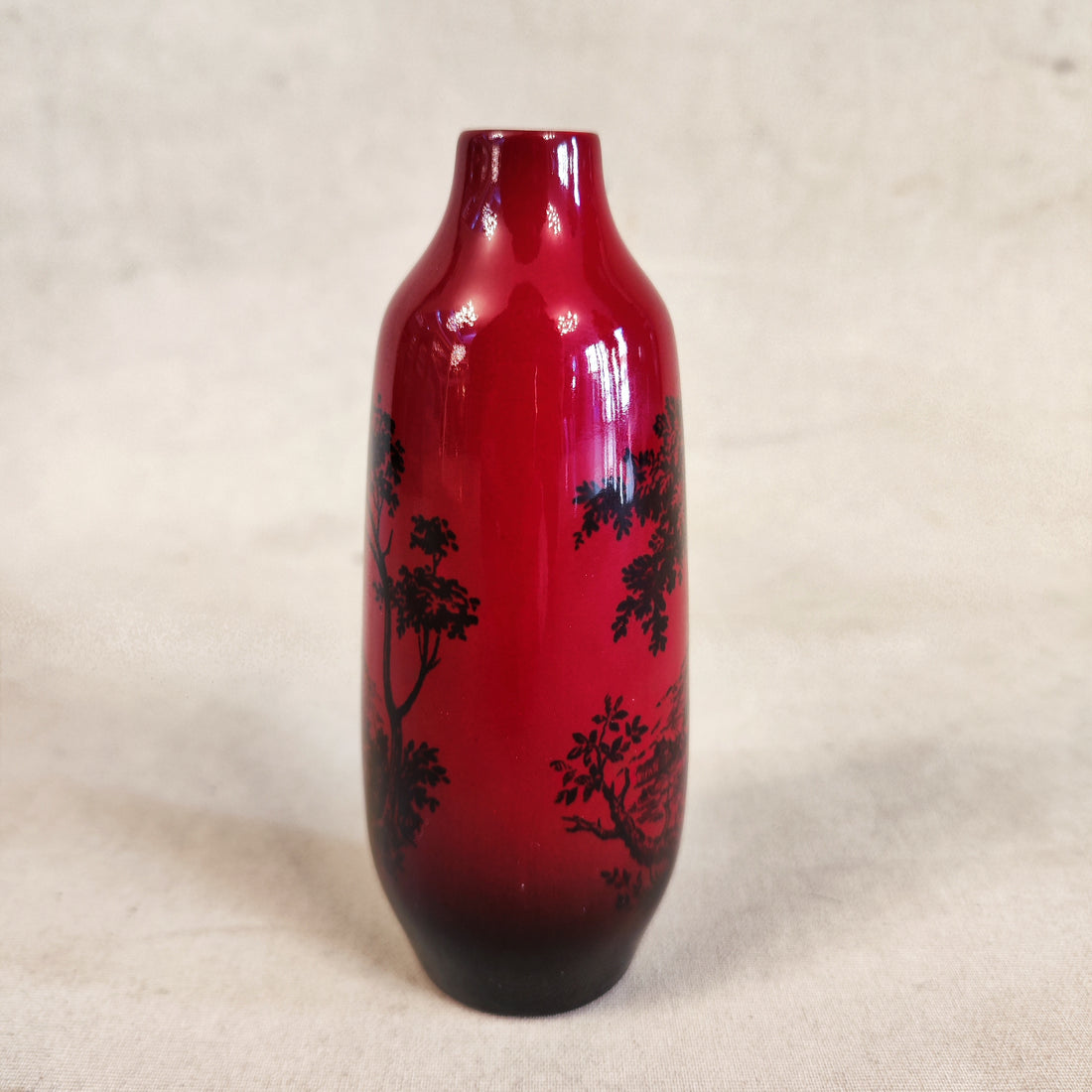 Pequeño jarrón Royal Doulton Flambe. Inglaterra. Principios SXX