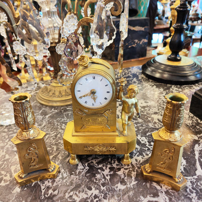 Garniture miniatura en bronce Ormolu. Época Napoleón III SXIX