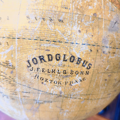 Globo terraqueo Felkl &amp; Sohn. Praga 1890