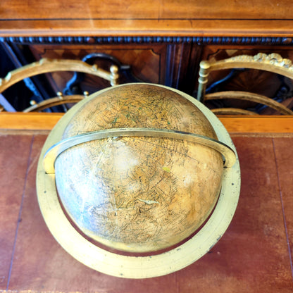 Globo terráqueo firmado Grosslin. Francia 1876