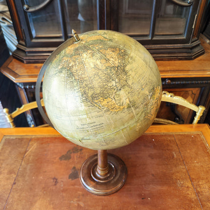 Globo terraqueo Paul Rath &amp; Dr Krause. Alemania 1920