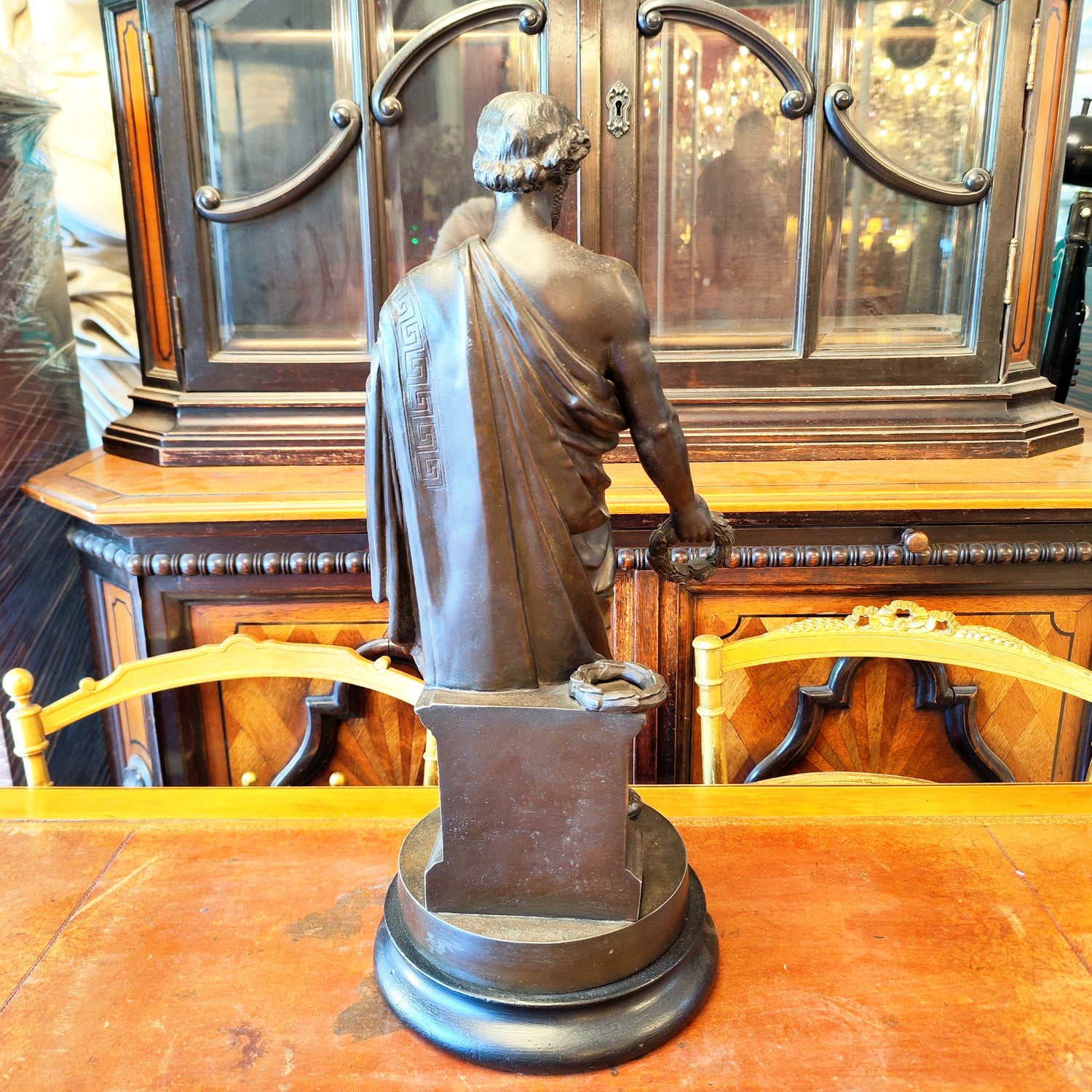 Importante figura en peltre de Pericles. Italia SIX