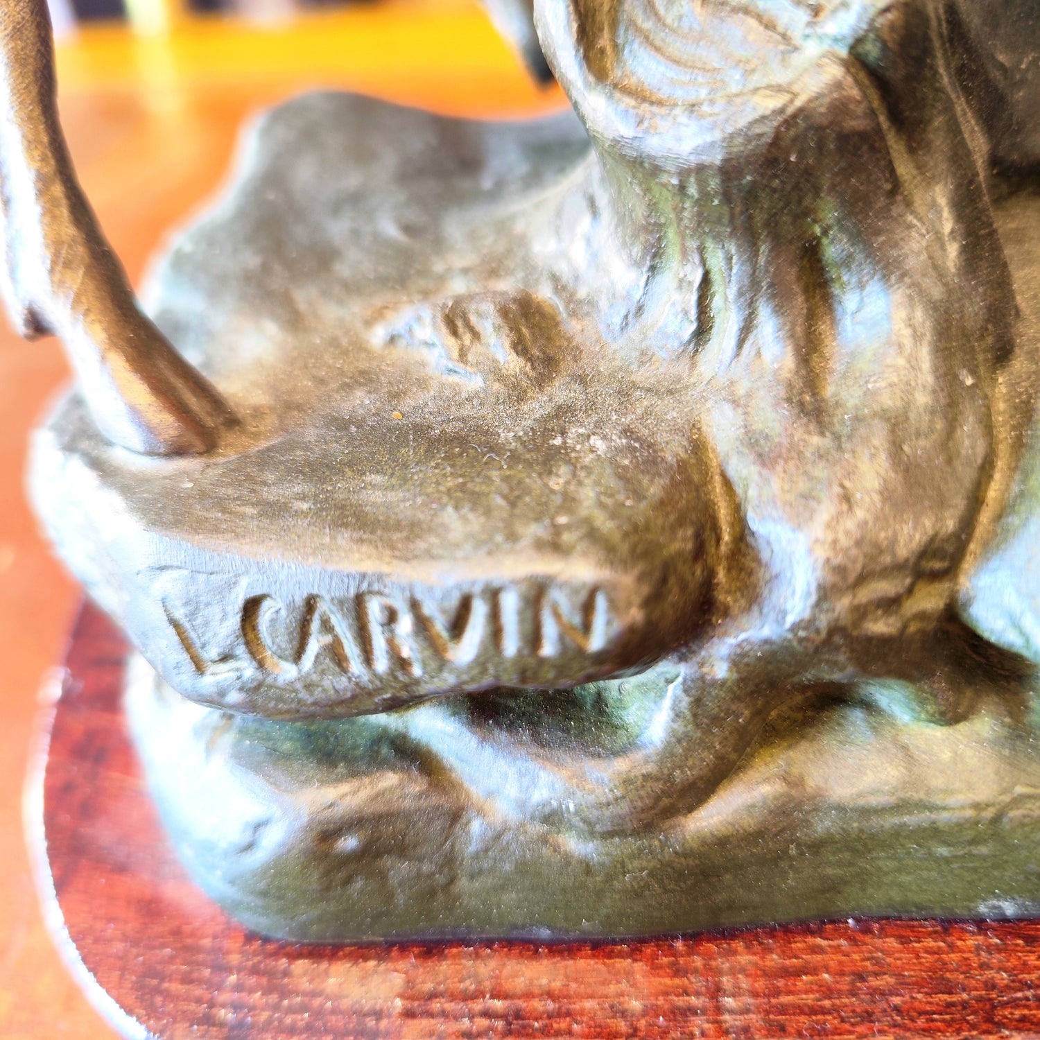 Importante figura venado Louis-Carvin. Francia SXIX