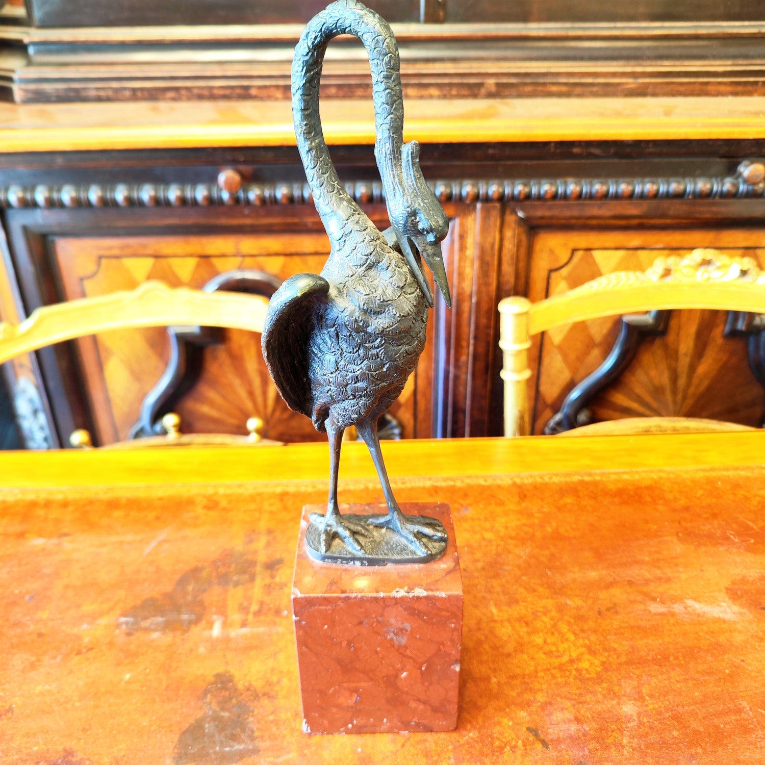 Grulla bronce frances &quot;Animaliers&quot;. Francia SXIX