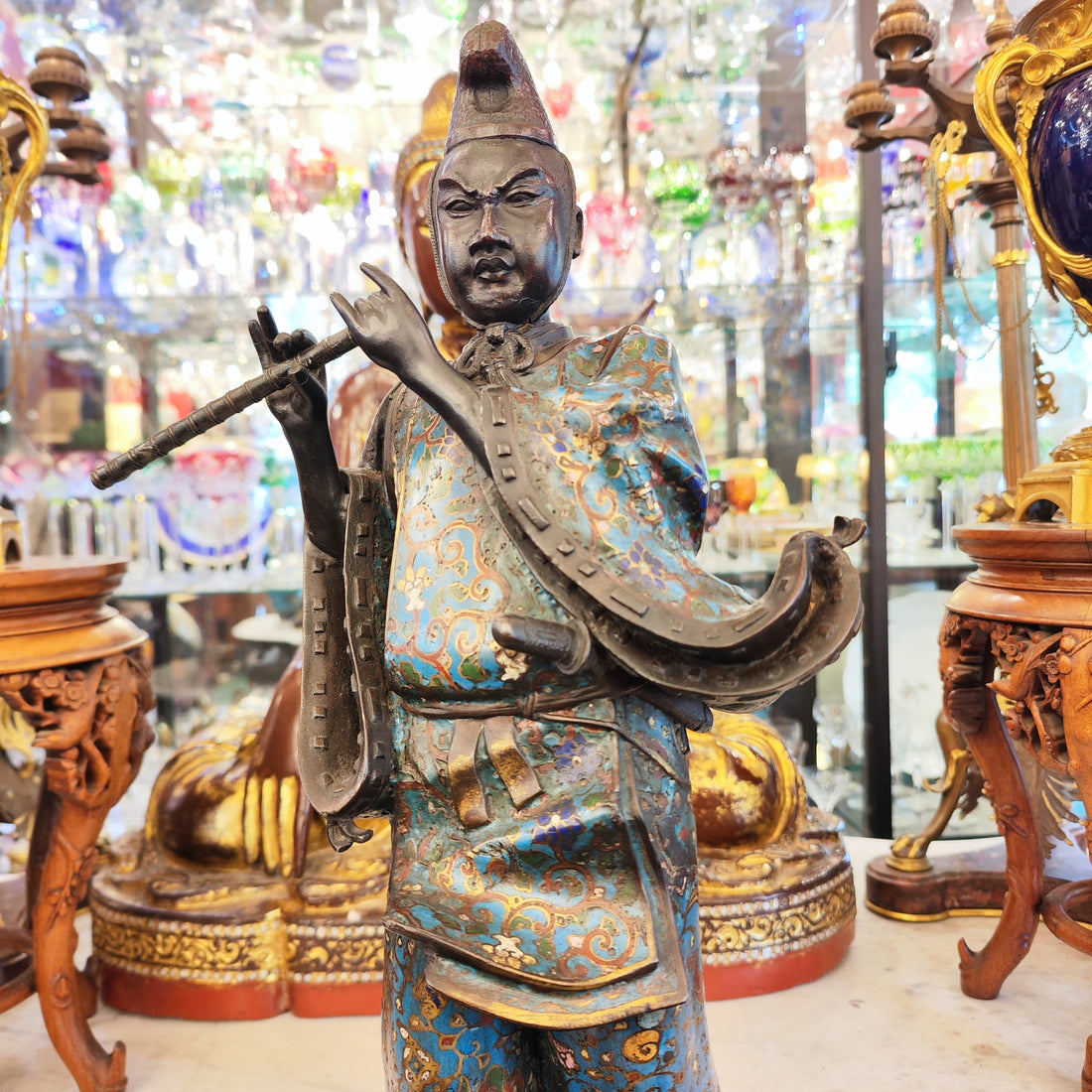 Figura cloissone japonesa Época Edo. Japón XIX