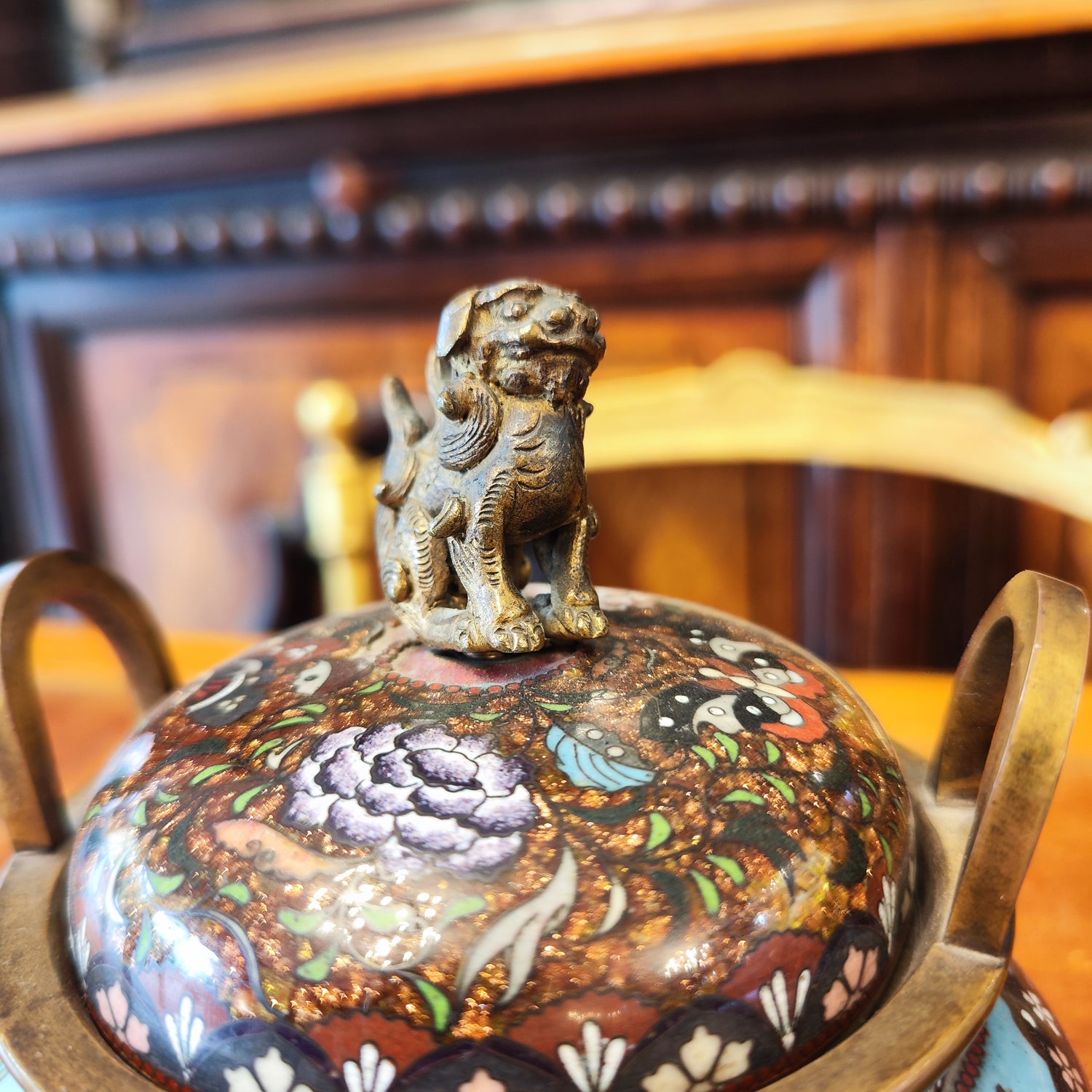 Par de cloissone Japoneses Meiji época Edo SXIX