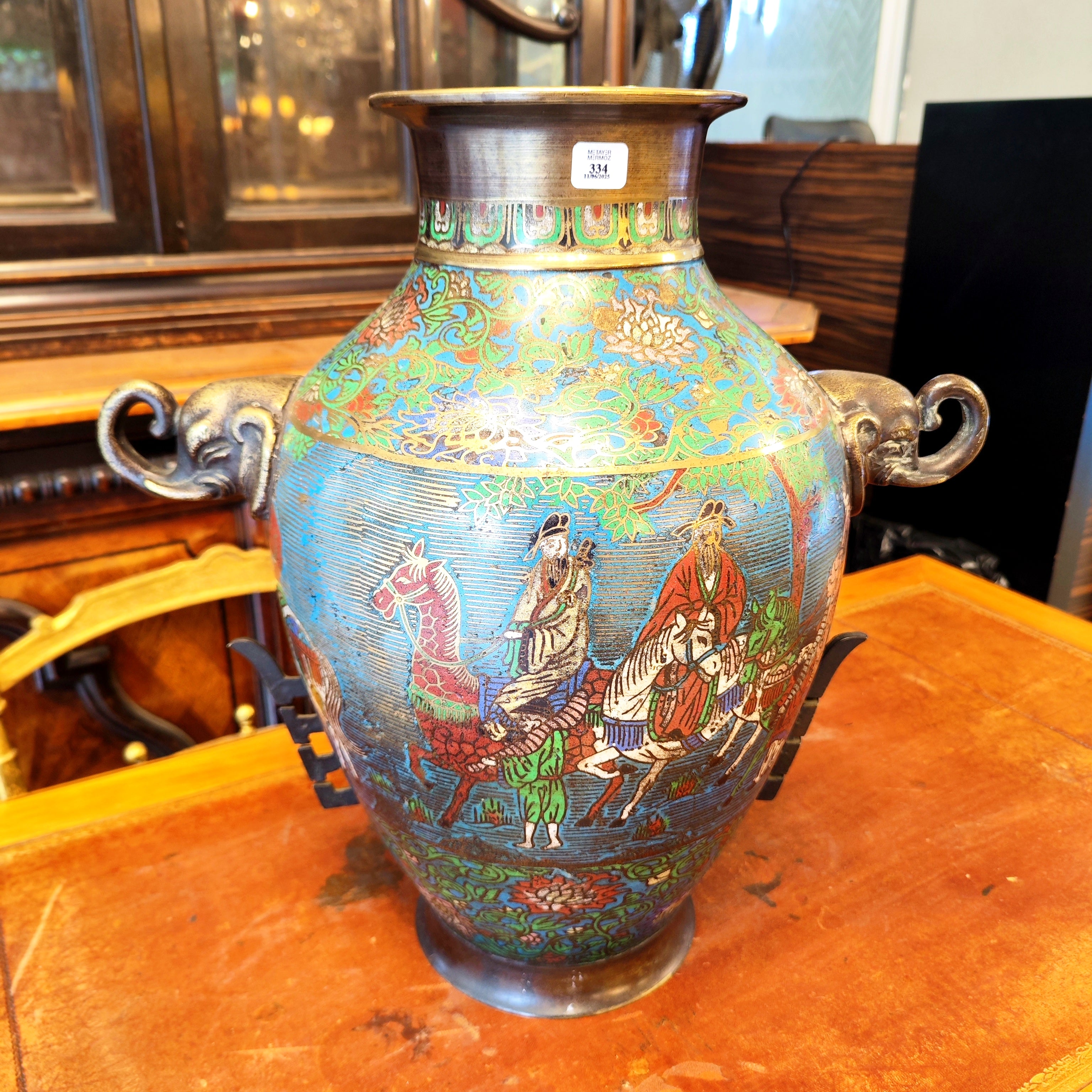 Gran cloissone japones Meiji epoca Edo. Japon fines XIX