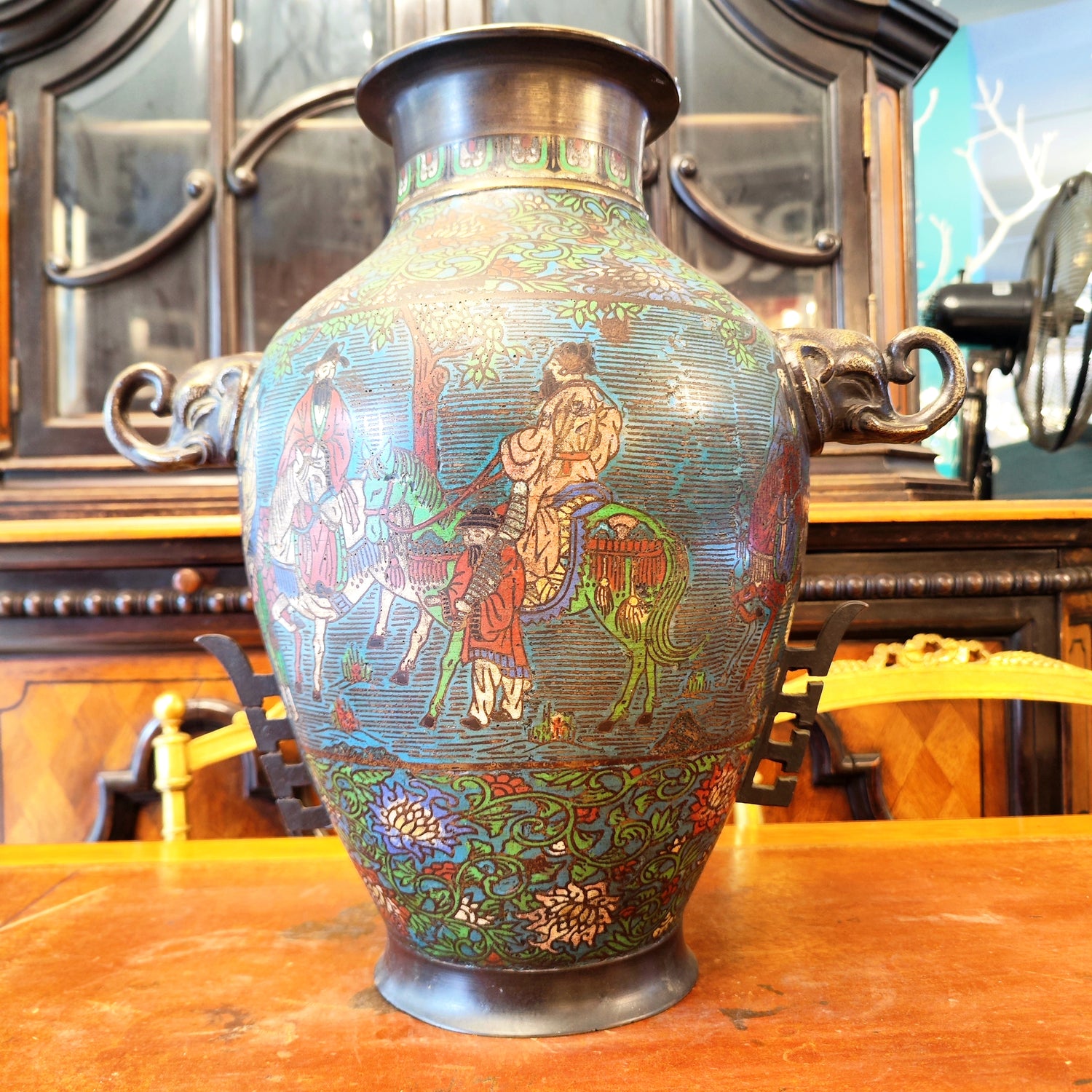 Gran cloissone japones Meiji epoca Edo. Japon fines XIX