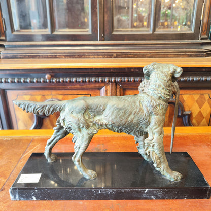 Bronce Perro firma a jules Moigniez. Francia SXIX