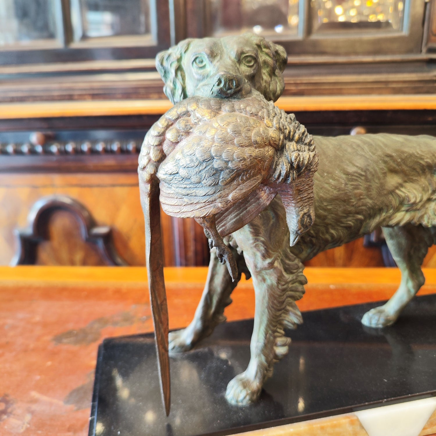 Bronce Perro firma a jules Moigniez. Francia SXIX