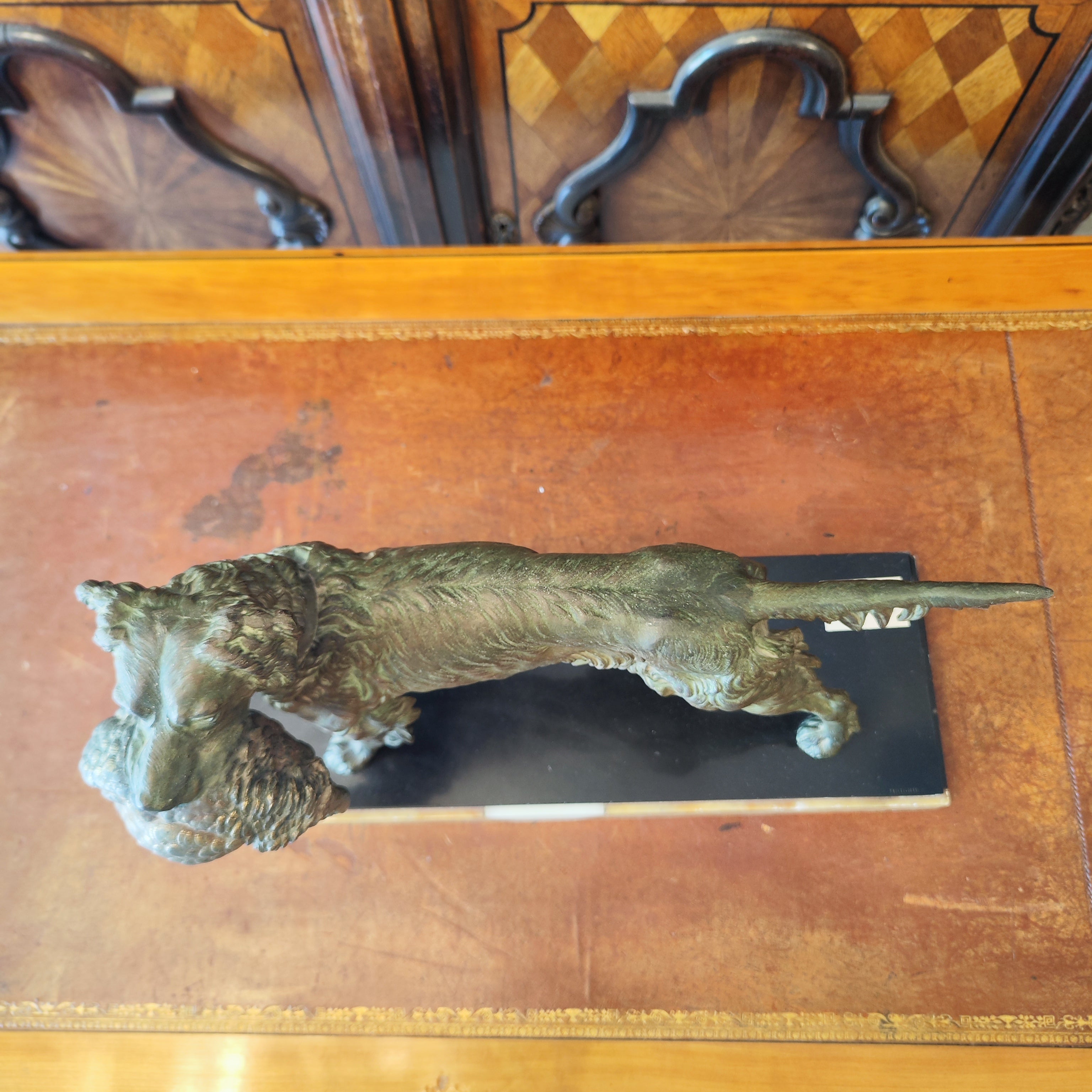 Bronce Perro firma a jules Moigniez. Francia SXIX