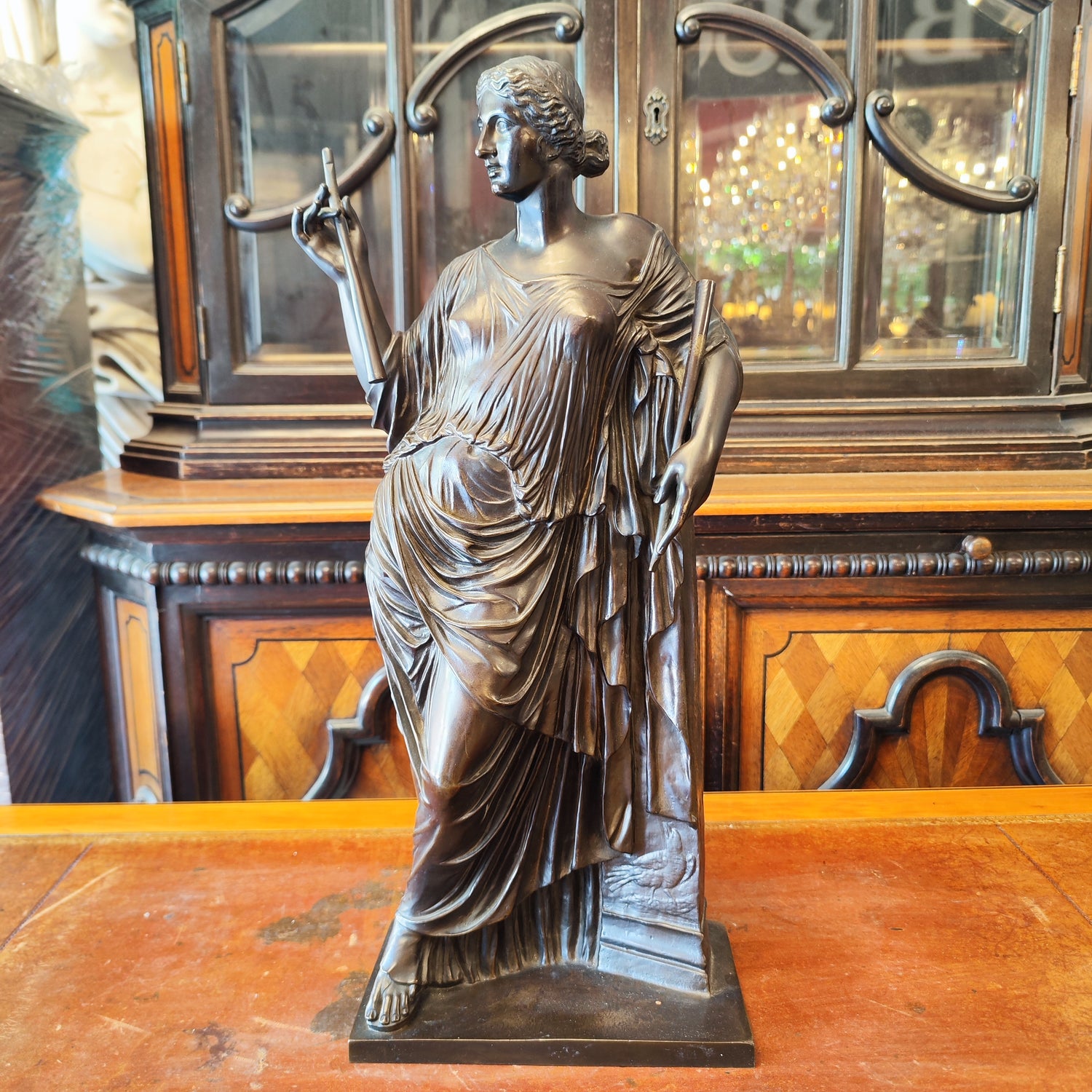 Escultura de Euterepe Firmada BARBEDIENNE y COLLAS. Francia SXIX