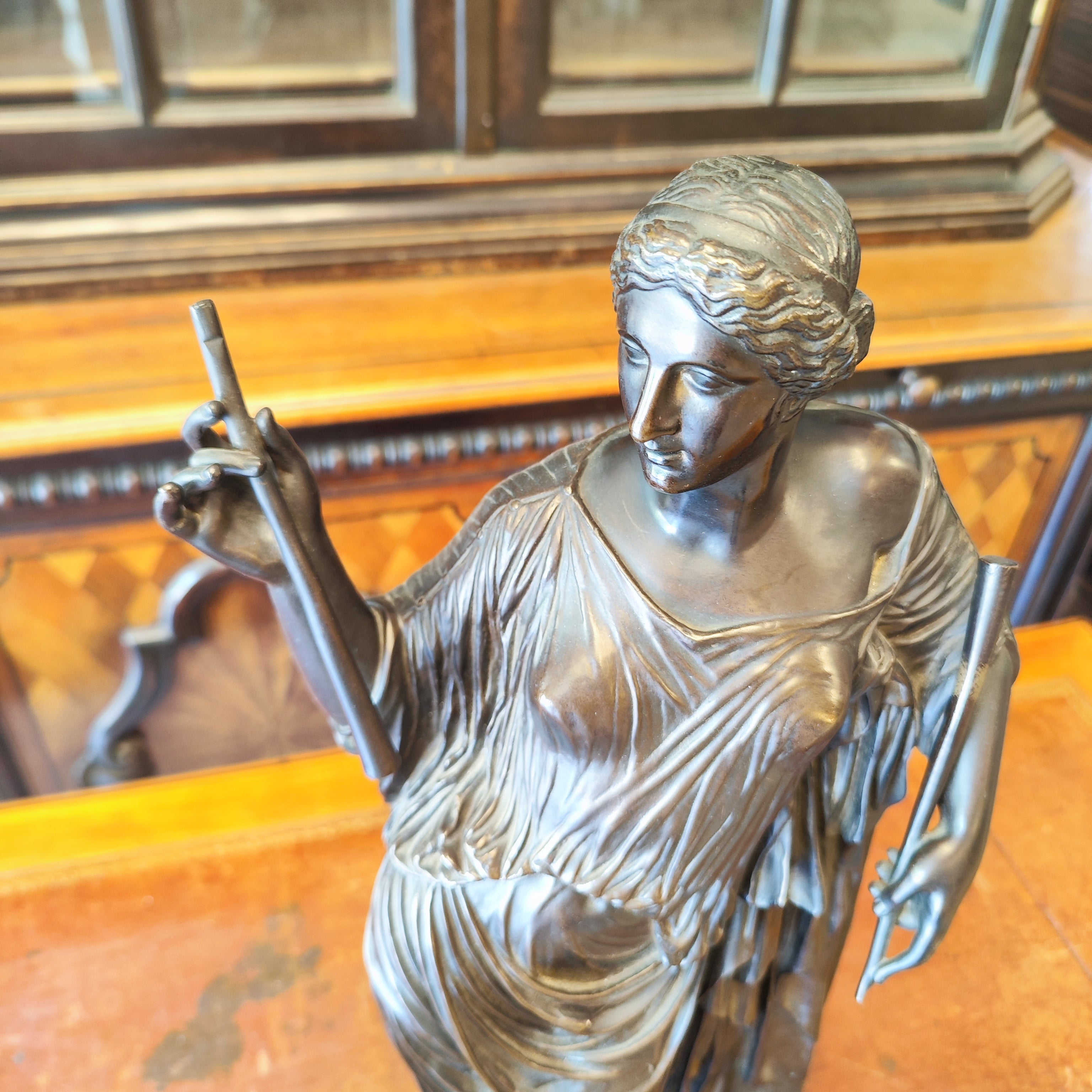 Escultura de Euterepe Firmada BARBEDIENNE y COLLAS. Francia SXIX