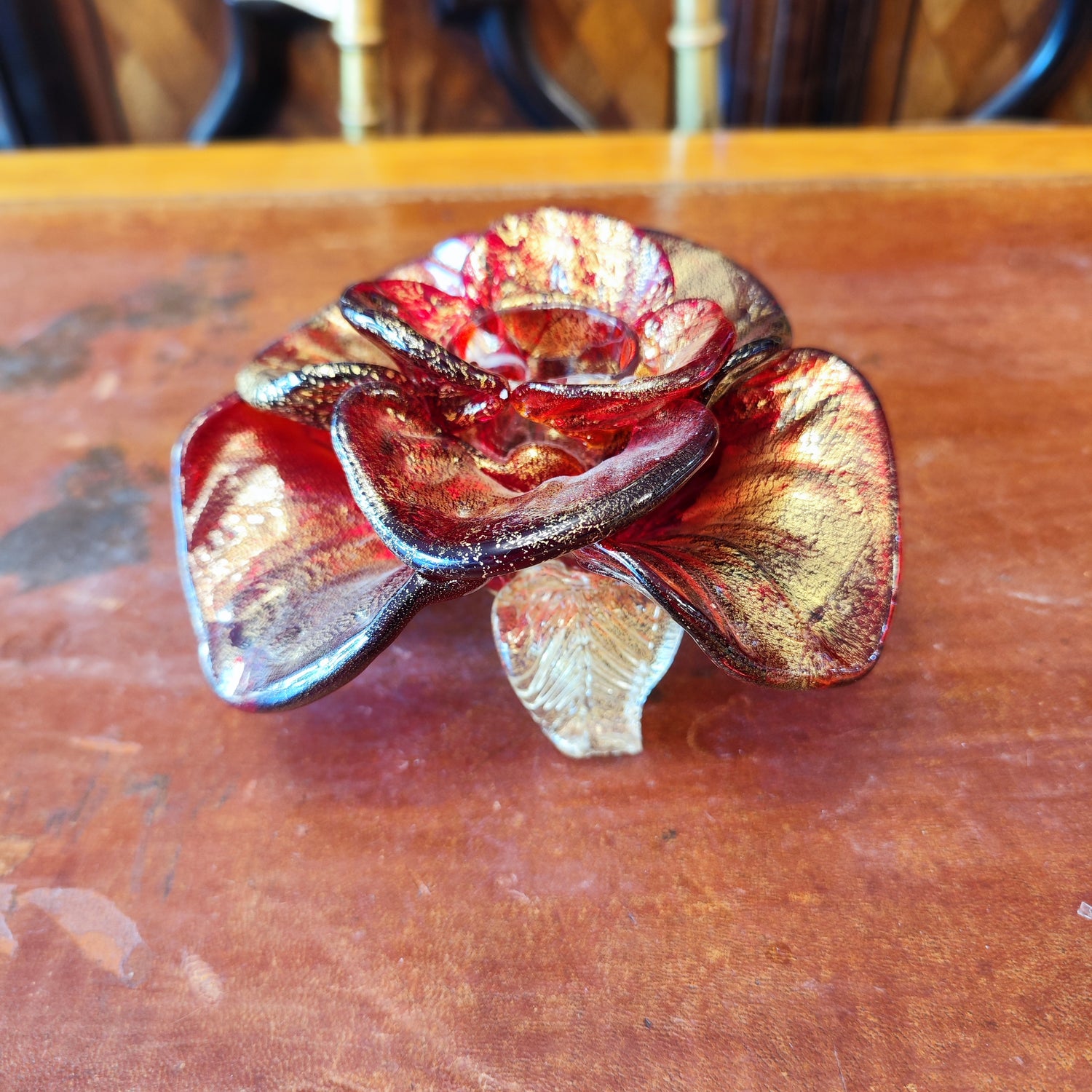 Candelabro Rosa de Murano. Italia SXX