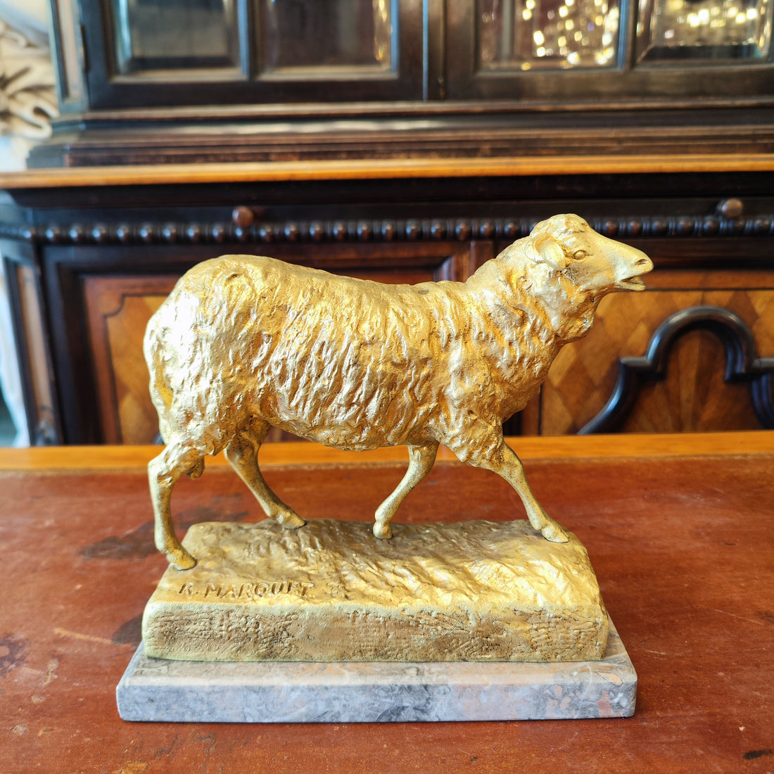 Escultura Oveja Francia &quot;animaliers¨ Rene Paul Marquett. Francia SXIX