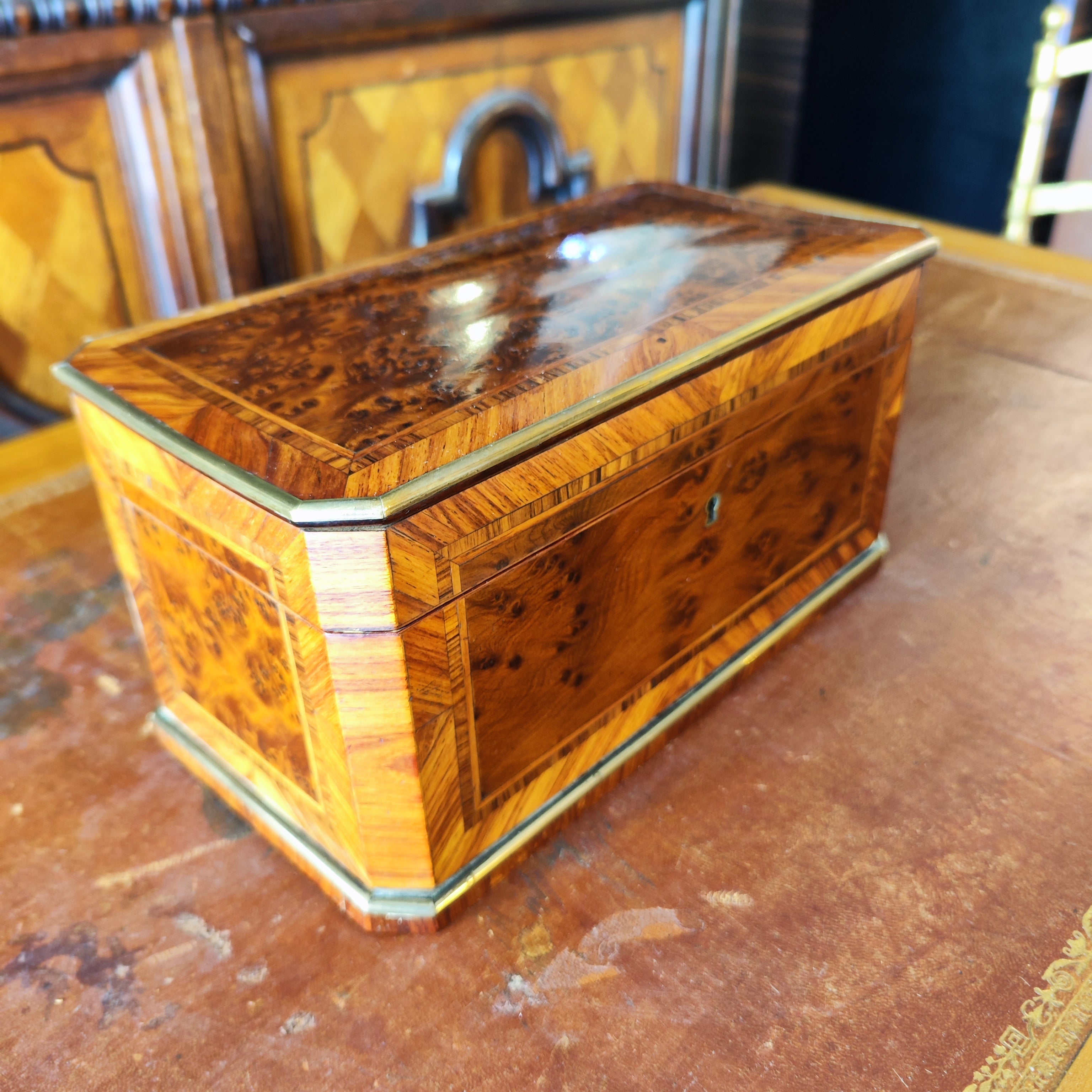 Espectacular Te Caddy doble. Época Napoleón III Francia 1860-1870