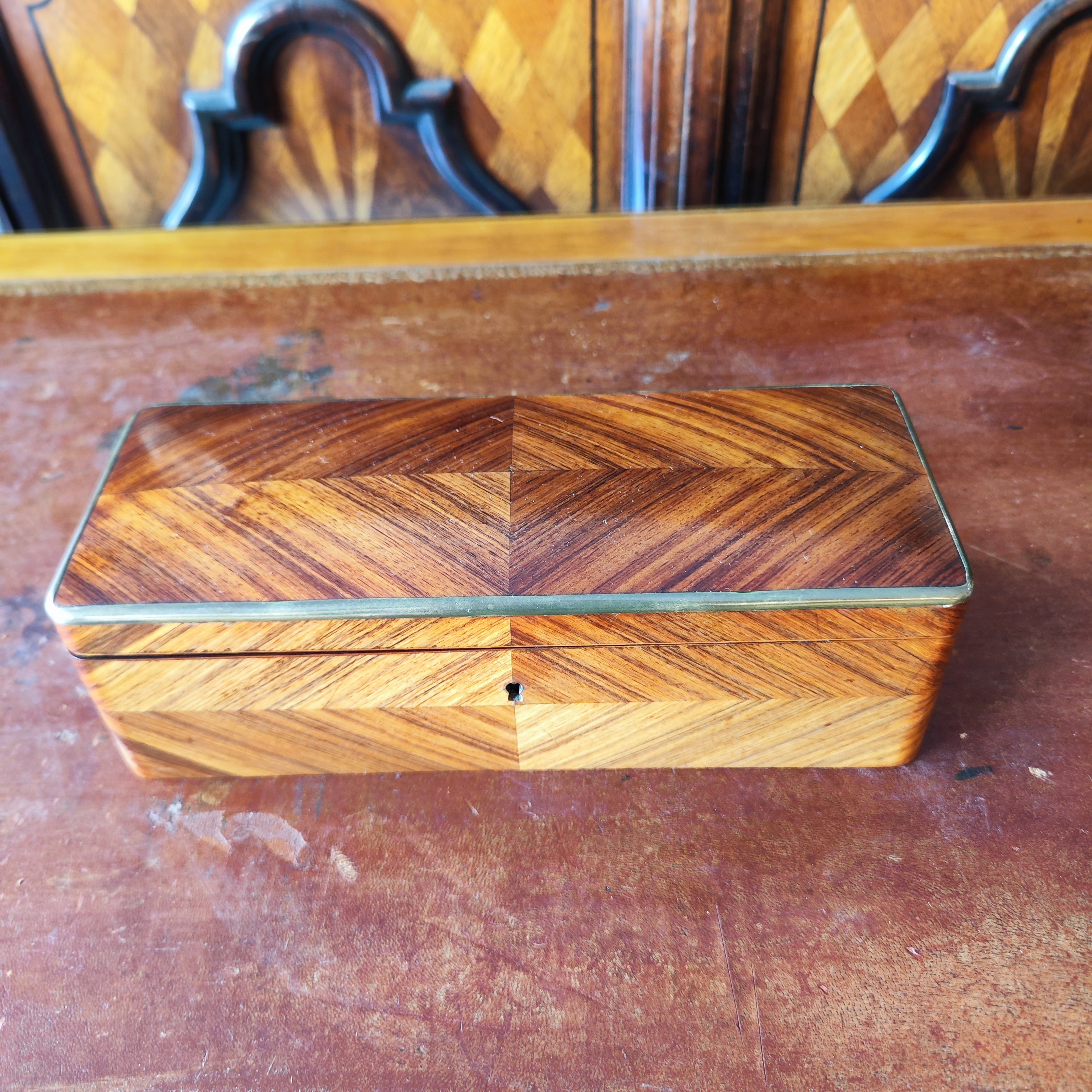 Caja francesa para cartas y fichas. Napoleón III Francia SXIX