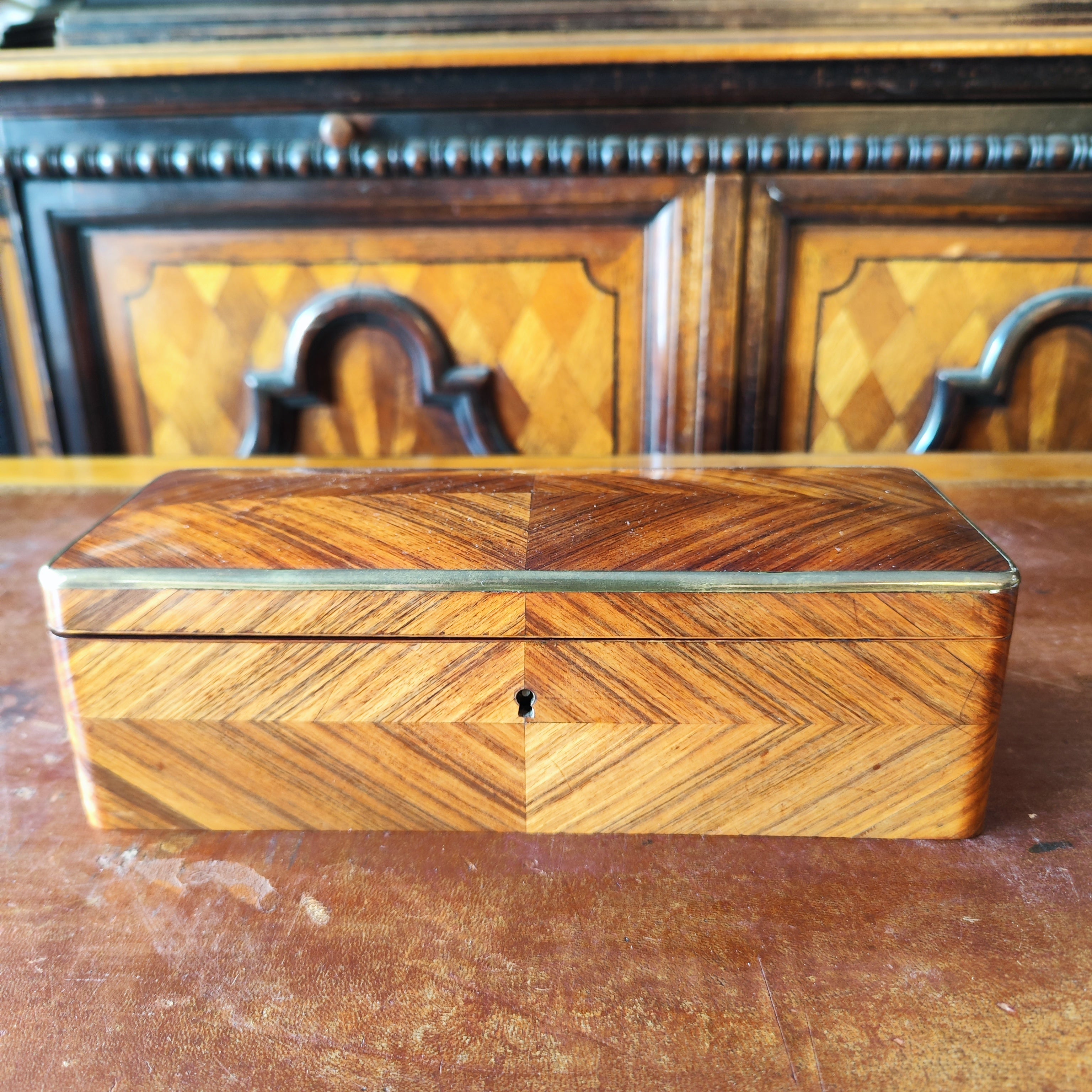 Caja francesa para cartas y fichas. Napoleón III Francia SXIX