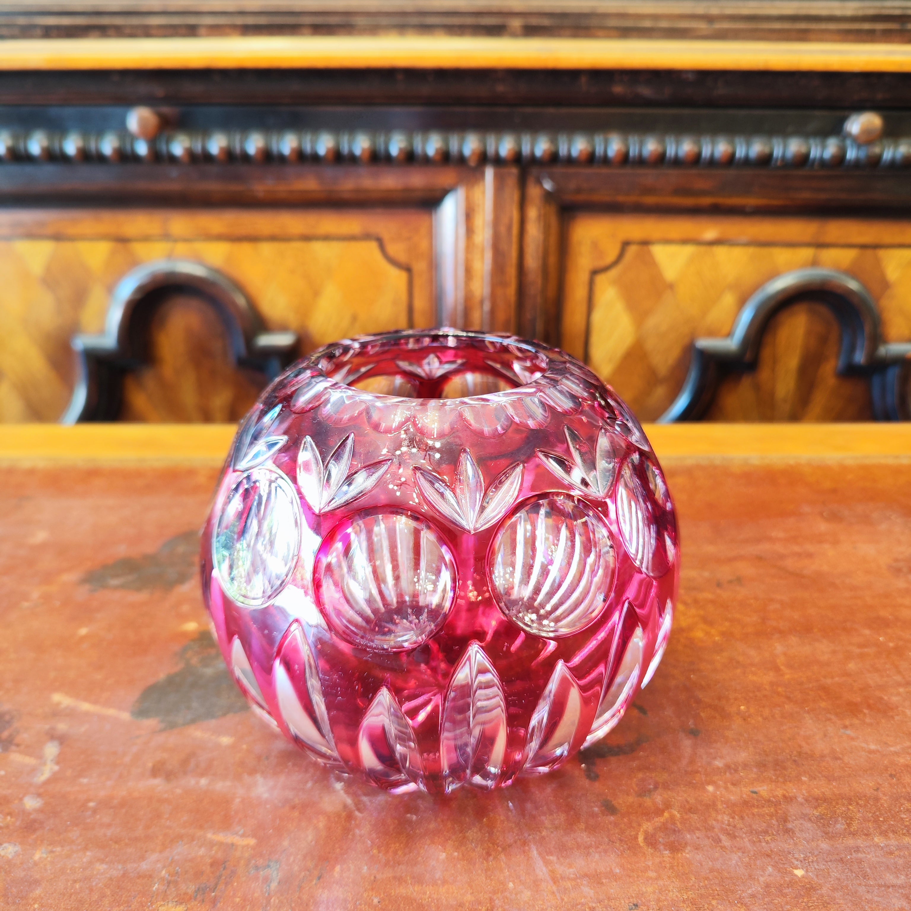 Pequeña pecera de cristal checo. Republica Checa SXX