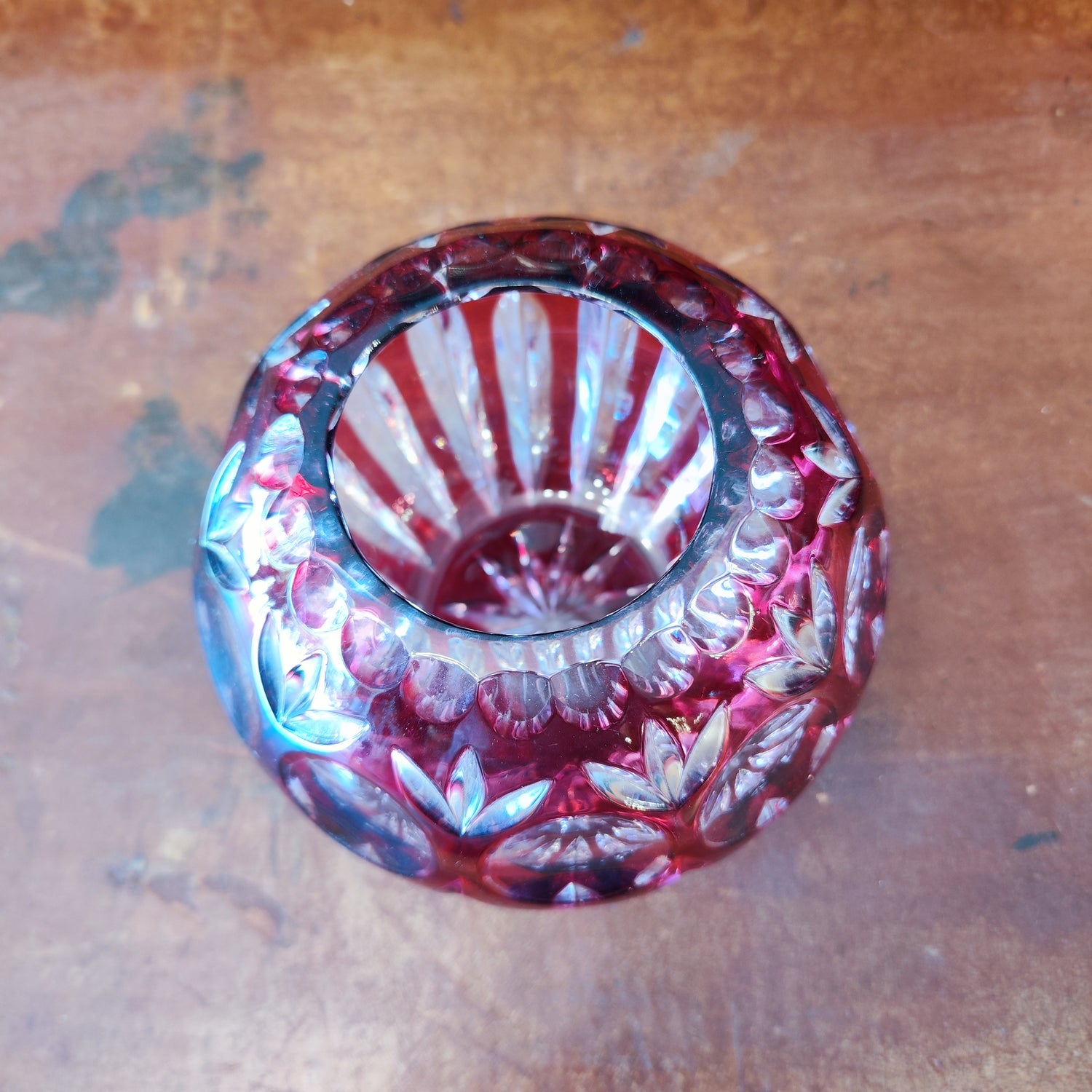 Pequeña pecera de cristal checo. Republica Checa SXX