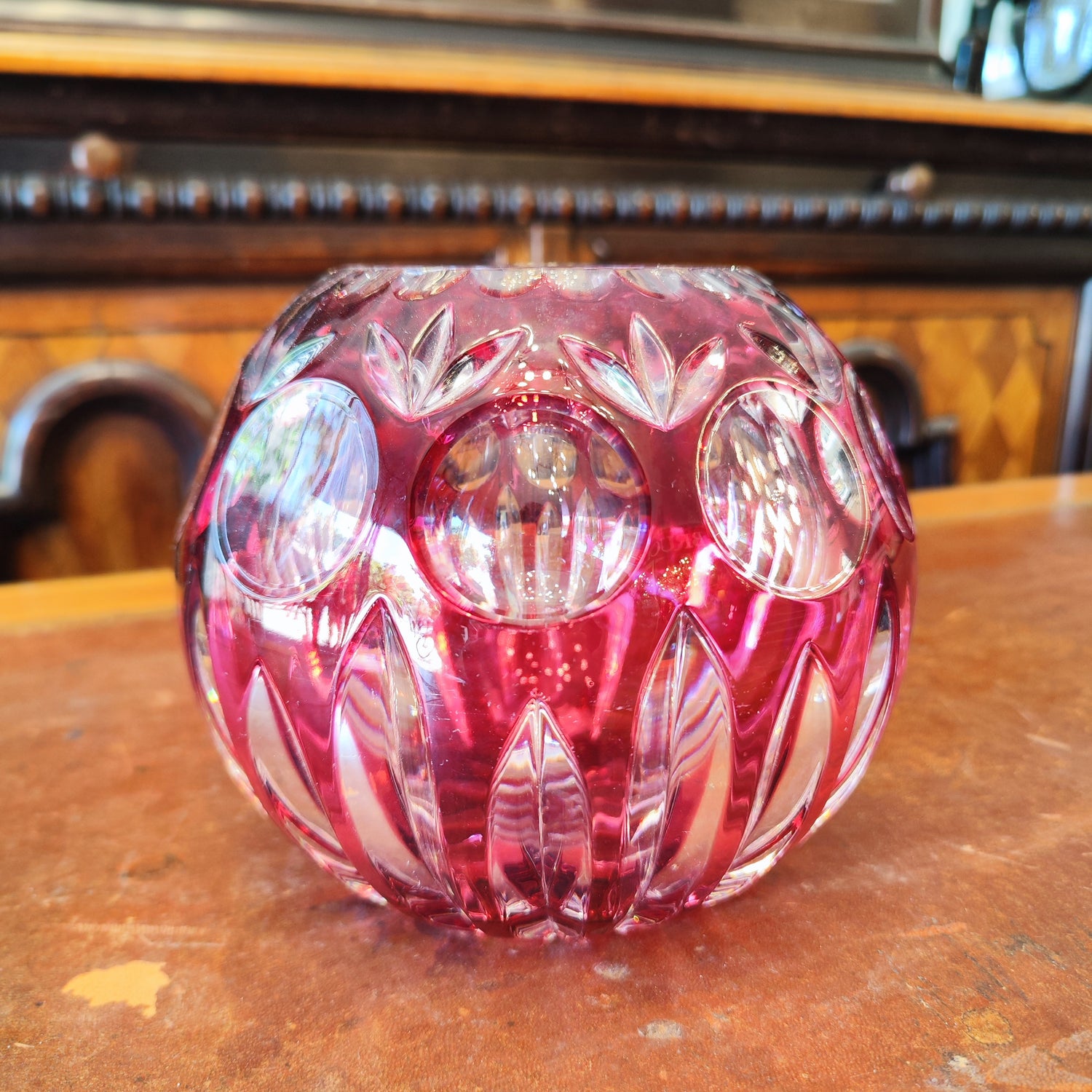 Pequeña pecera de cristal checo. Republica Checa SXX